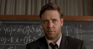 Russell Crowe como John Forbes Nash Jr. en una escena de la película "Una mente brillante".