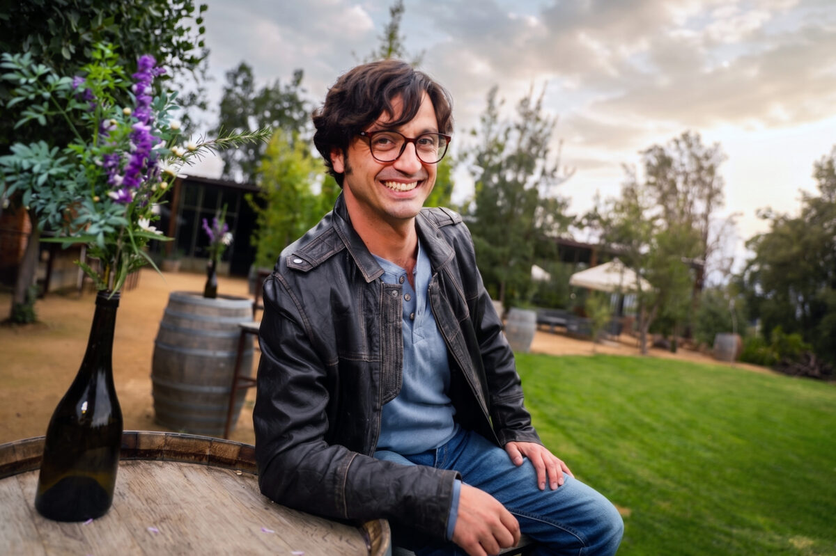 El actor Diego Ruiz en el set de grabación.