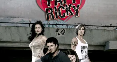 Elenco principal de la teleserie Papi Ricky en una escena promocional.