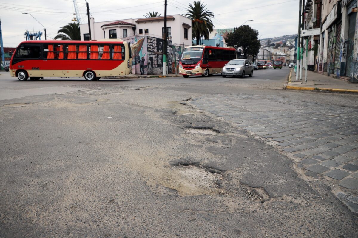 Estado de las calzadas en el Barrio Puerto antes de la intervención.