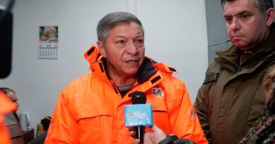 Alcalde de Villa Alemana, Nelson Estay, durante una declaración a la prensa tras el sistema frontal.