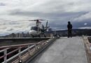 Helicóptero de Carabineros aterrizando en el helipuerto del Hospital Gustavo Fricke.