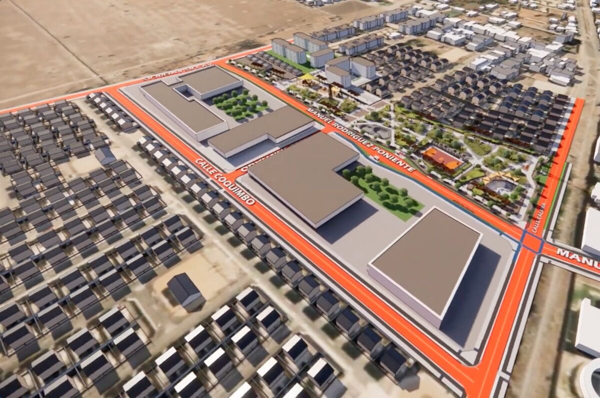 Proyección digital del Plan Urbano Habitacional en el sector de Artificio, La Calera.