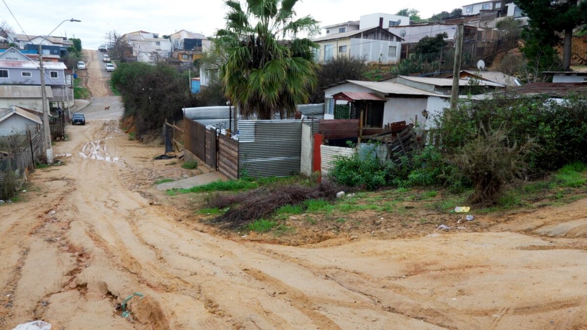 Vista del sector Paicaví donde se realizarán las obras de pavimentación.