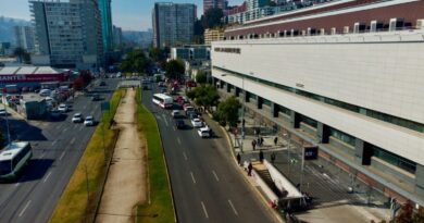 Vista aérea del sector del Hospital Gustavo Fricke en Viña del Mar, donde se instalarán nuevas luminarias LED.