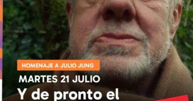 Cartel informativo sobre la suspensión de la película Y de pronto el amanecer en Villa Alemana.