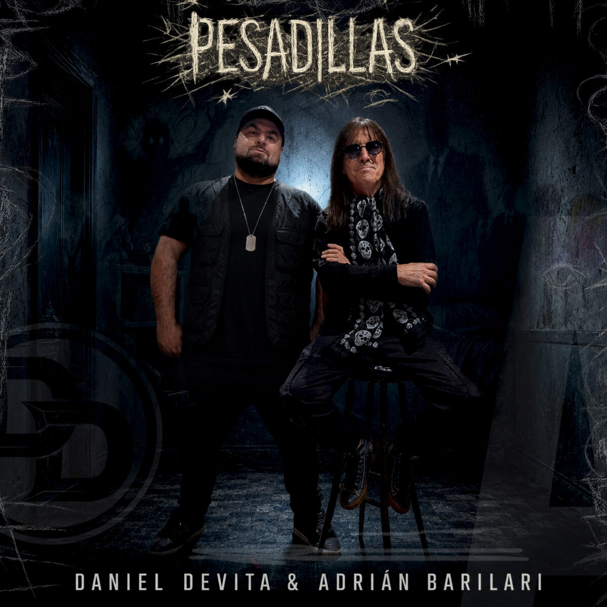 Portada oficial del single Pesadillas de Daniel Devita y Adrián Barilari.