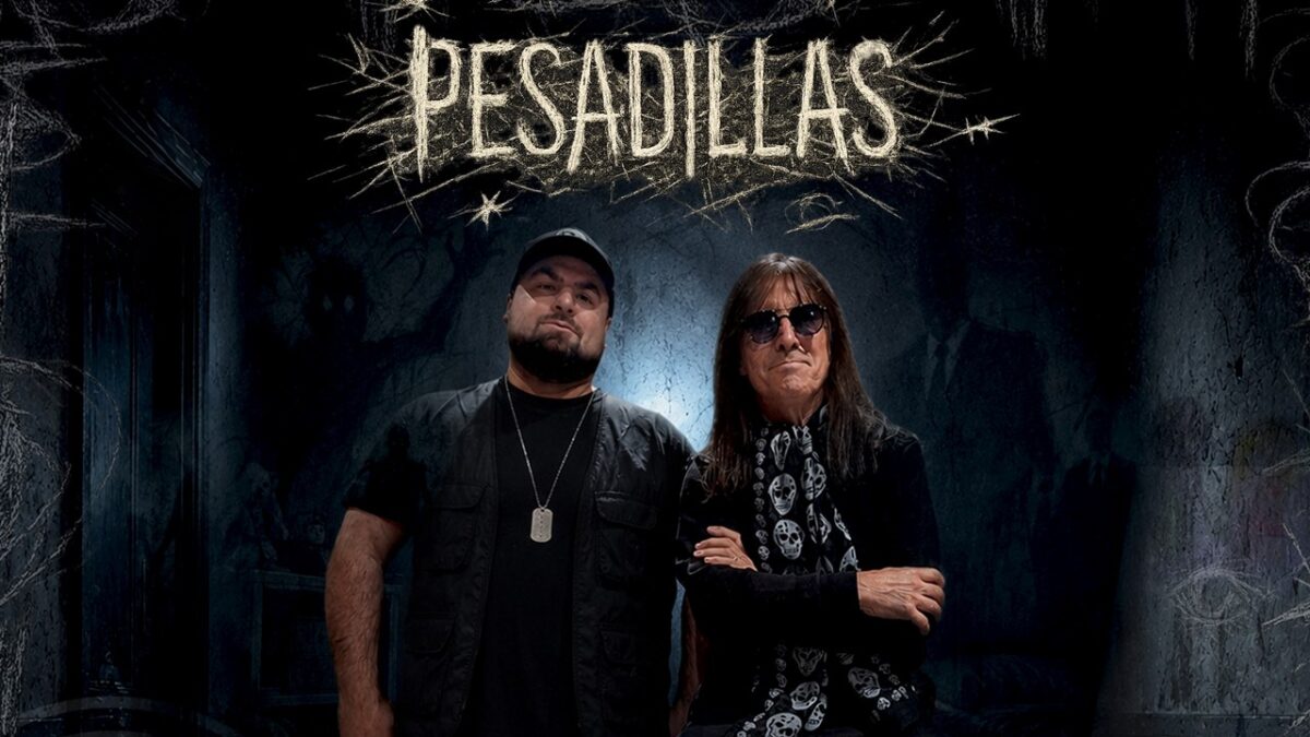 Imagen promocional del single Pesadillas con Daniel Devita y Adrián Barilari.