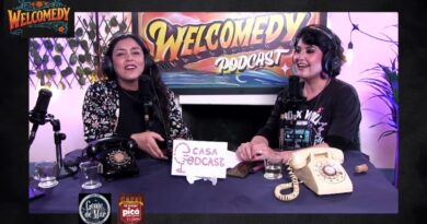 Ángela Díaz Navarrete y Kata Meza durante la grabación del podcast Welcomedy.