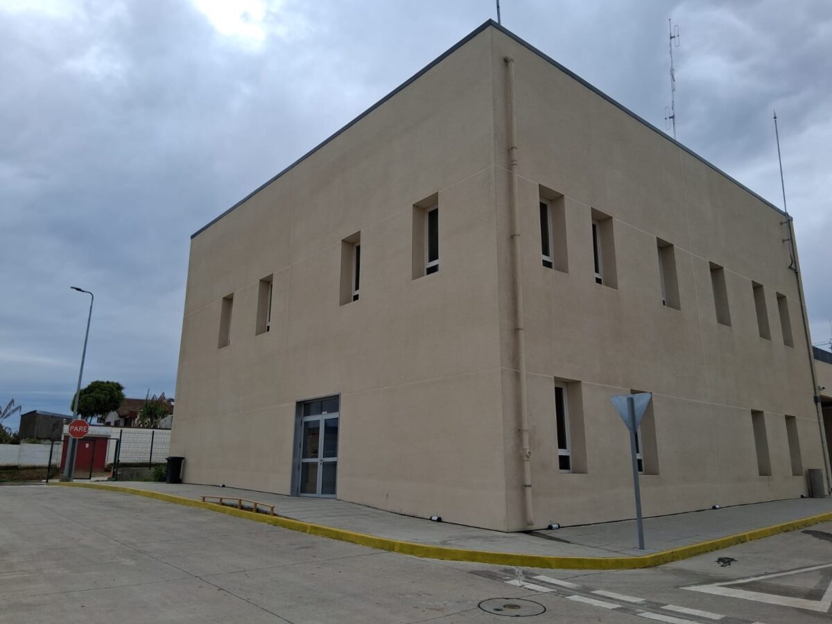 Infraestructura exterior de la nueva base SAMU en el Hospital Marga Marga.