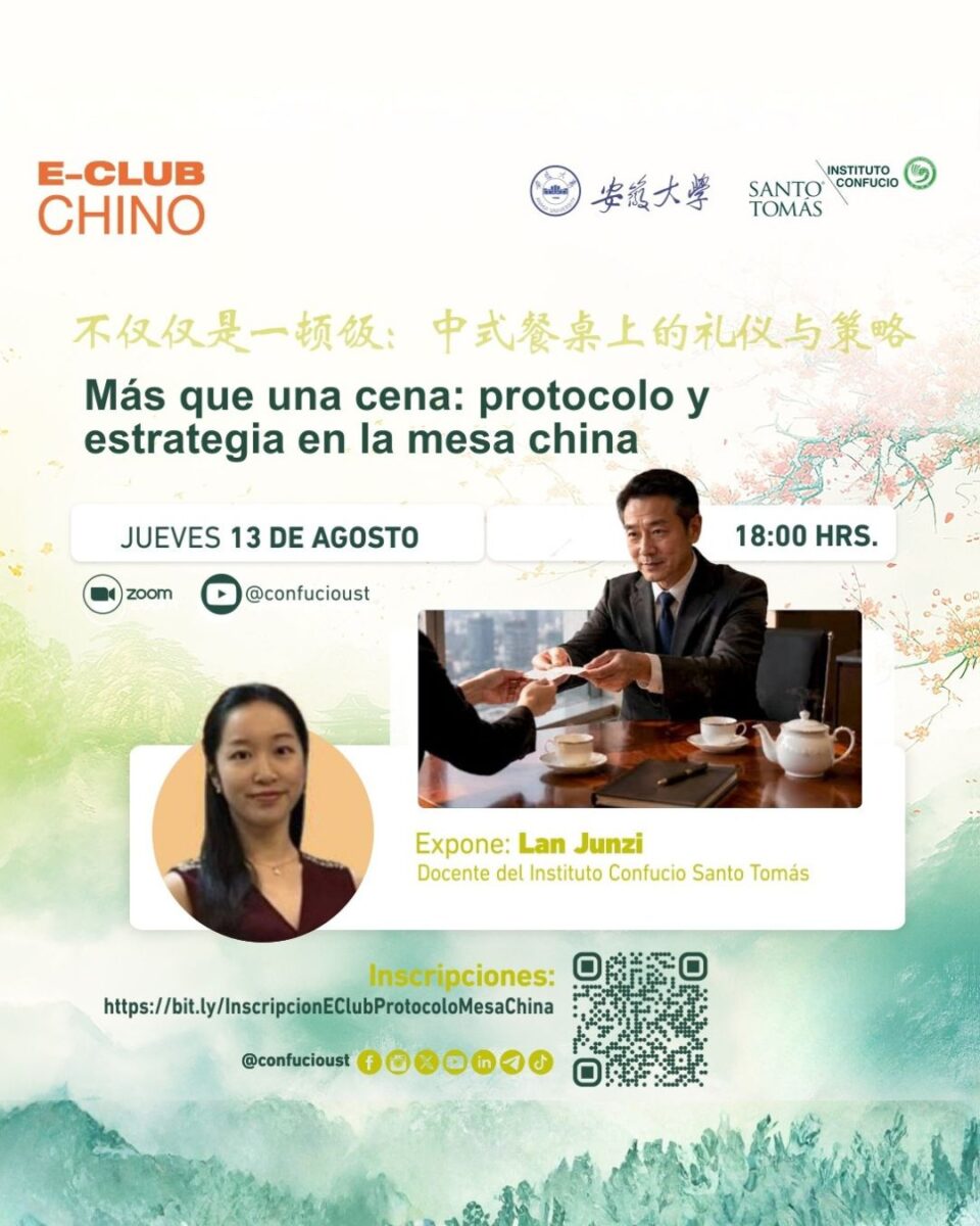 Imagen promocional del webinar sobre protocolo en la mesa china.